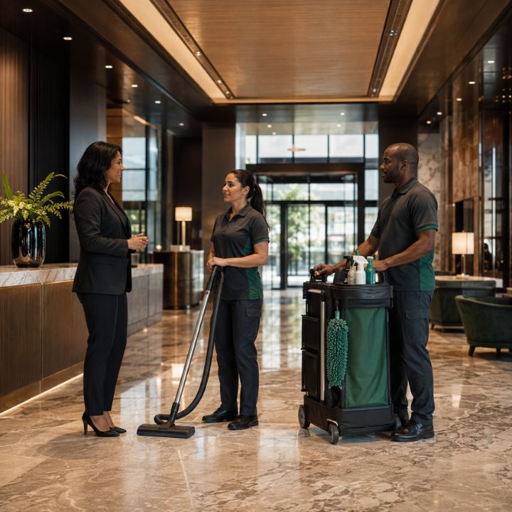 Immaculate modern corporate lobby